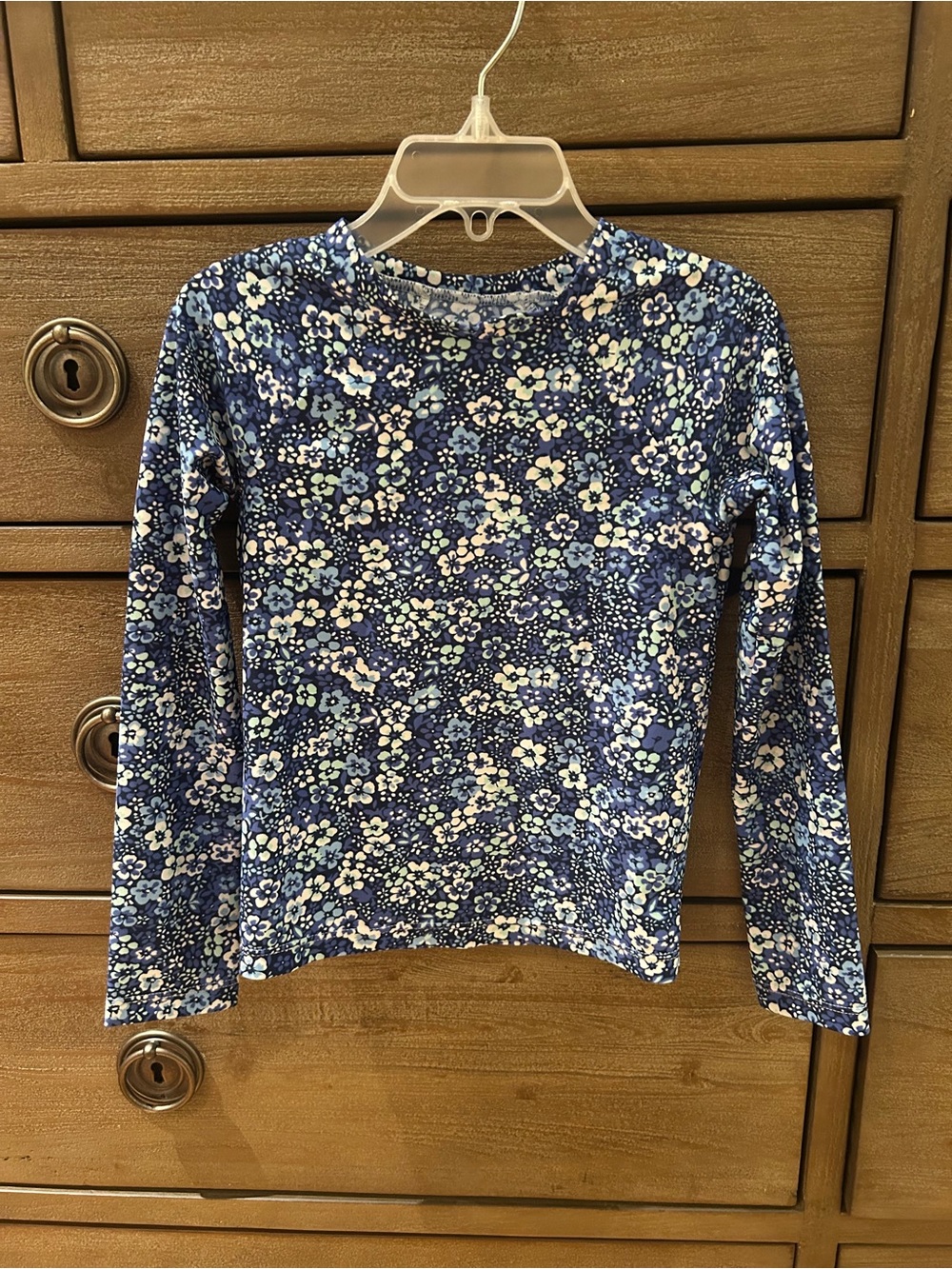 GAP Navy and White Floral Long Sleeve Rashguard